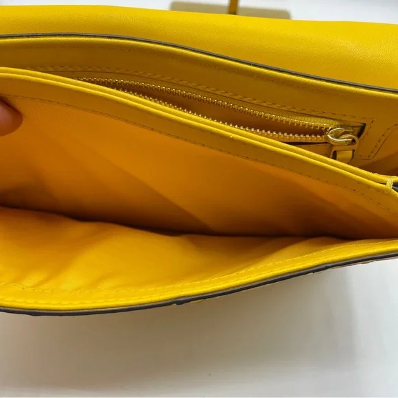 Tory Burch Mustard Mini Bag with Gold Accents - Picture 9 of 10